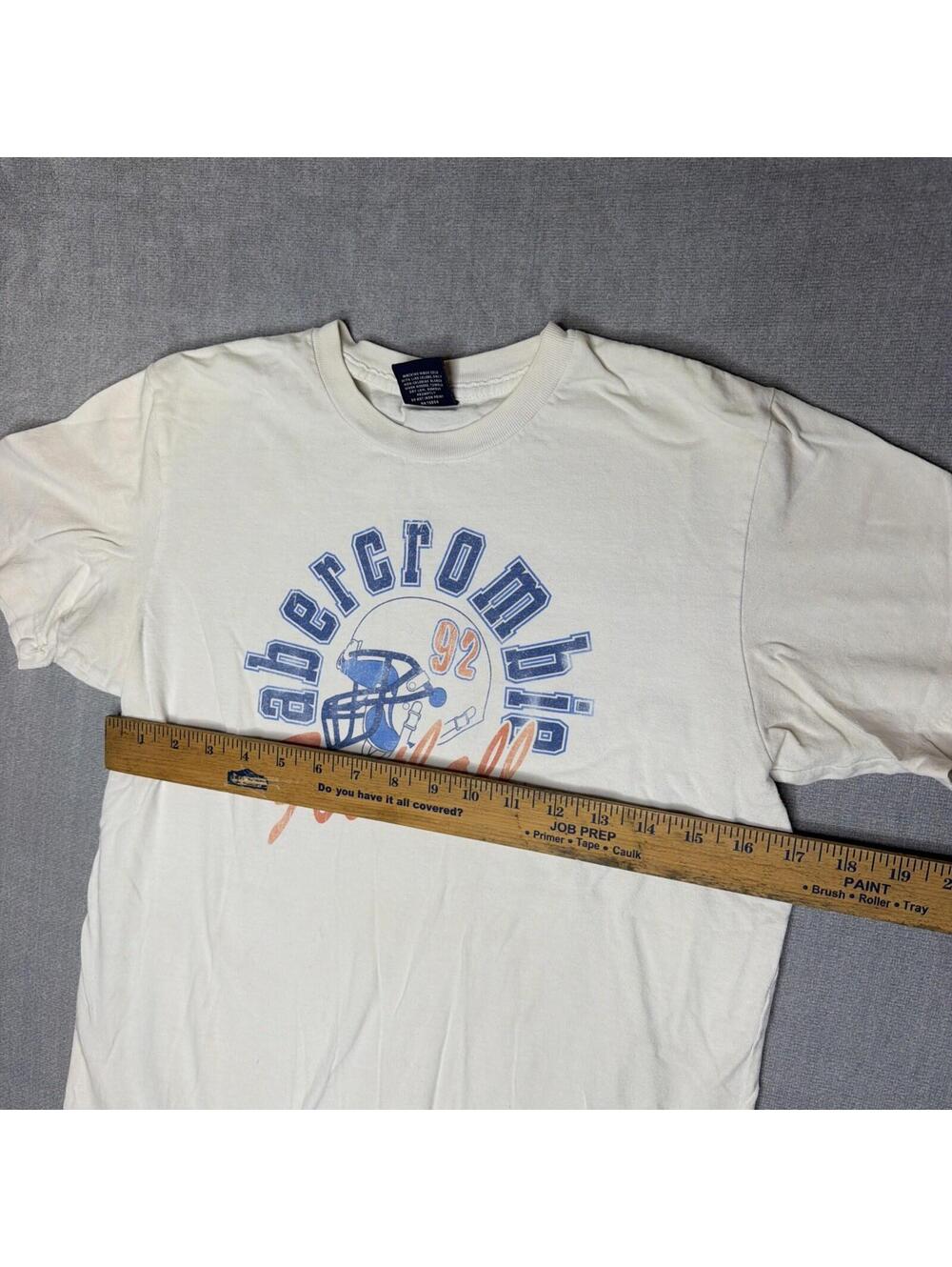 Abercrombie & Fitch Men’s Large Single Stitch Football Back Print Vintage Y2K - Picture 5 of 9